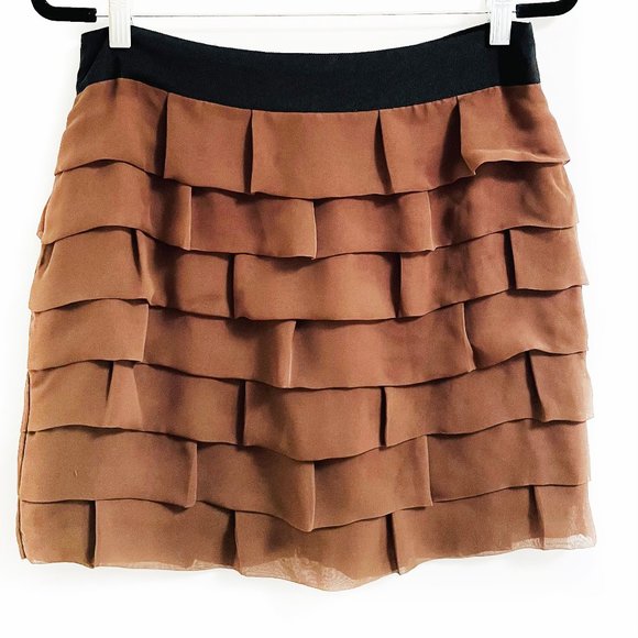 Ruffle Mini Zipper Skirt - Bedo - Picture 4 of 6